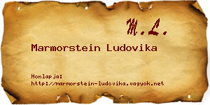 Marmorstein Ludovika névjegykártya